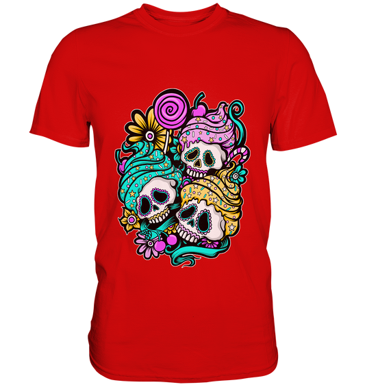 Dias de Los Muertos. Cupckae Skulls - Premium Shirt