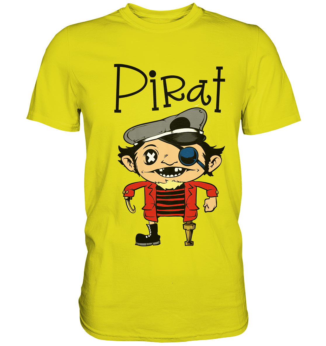Pirat. Seeräuber mit Holzbein. - Unisex Premium Shirt