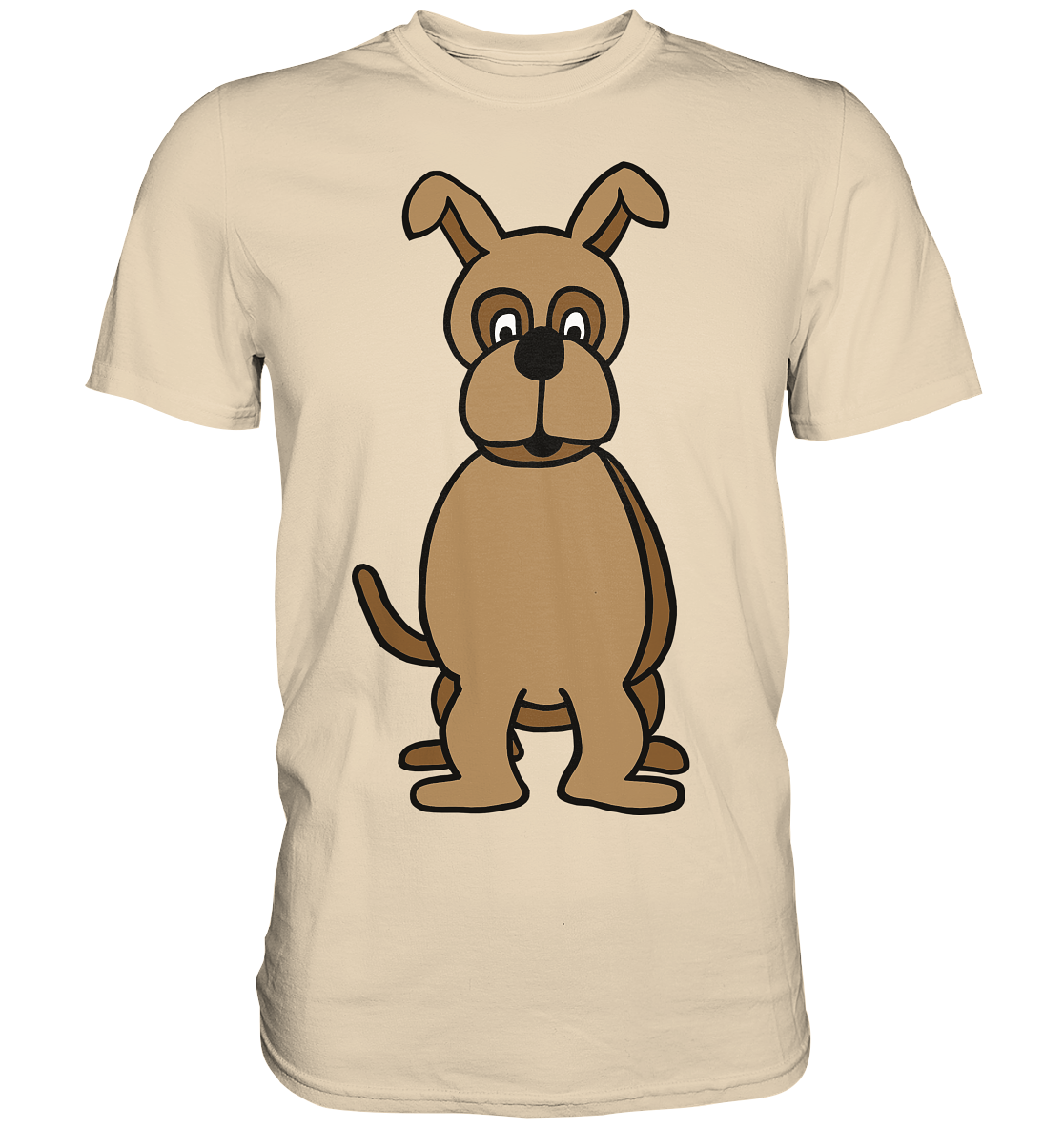 Brauner Hund - Unisex Premium Shirt