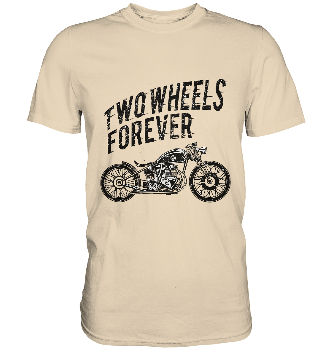 Two Wheelf forever. Biker Vintage Retro - Premium Shirt