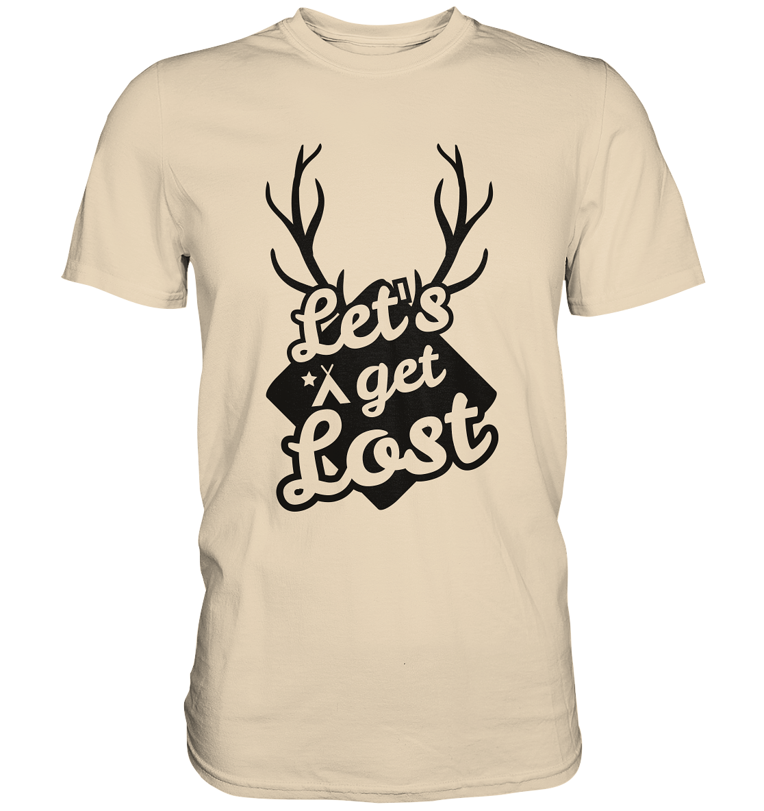 Let´s get lost. Camping. Wandern - Unisex Premium Shirt