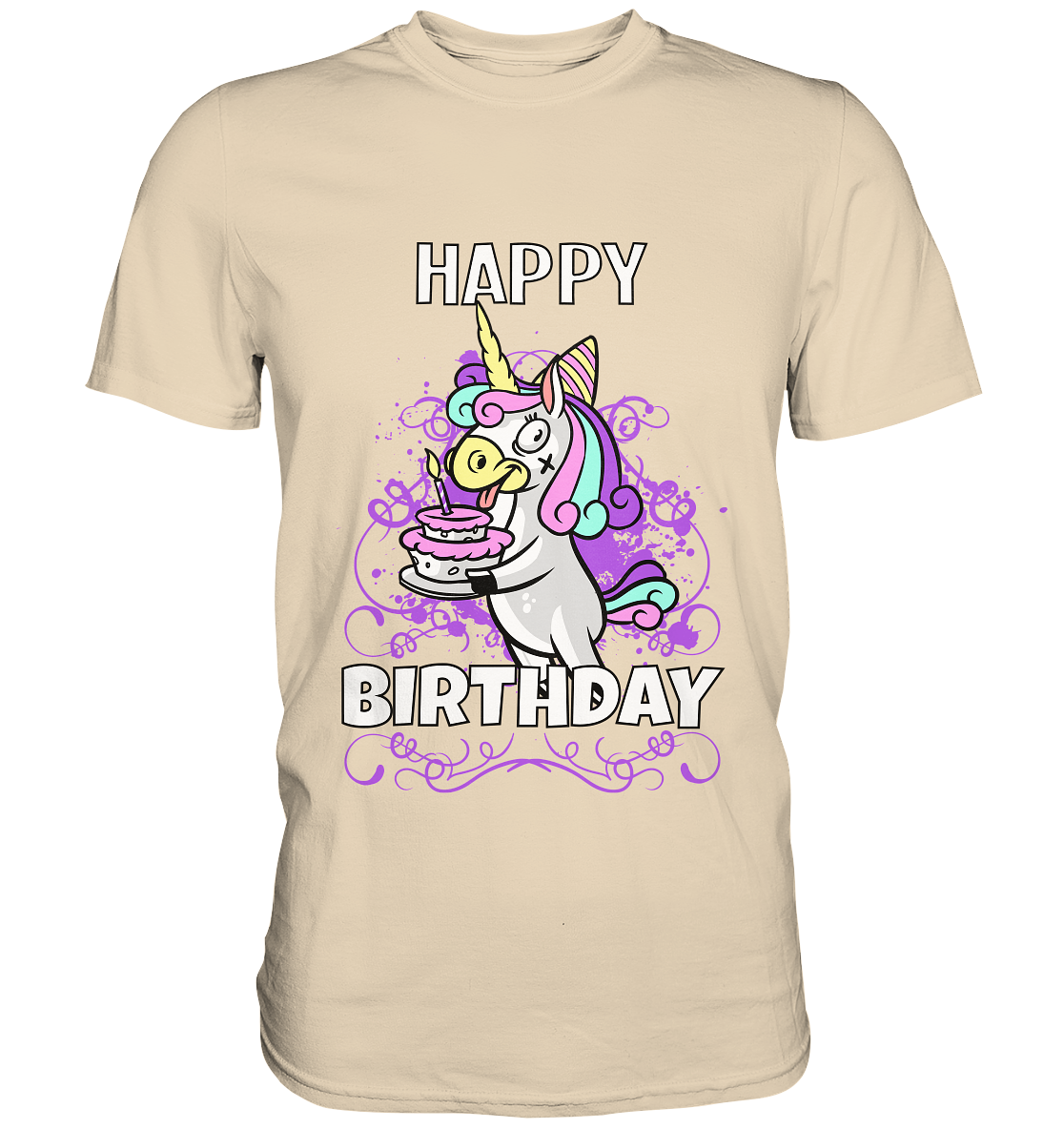 Happy Birthday. Einhorn. Geburtstag - Unisex Premium Shirt