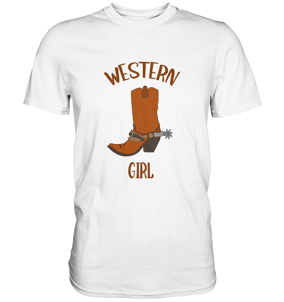 Western Girl Stiefel mit Sporen - Unisex Premium Shirt