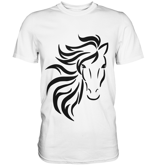 Wild Hose. Wildes Pferd. weiß-schwarz - Premium Shirt