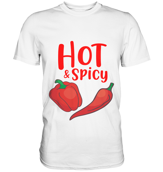 Hot & spicy. Papprika, Chilli, Pepperoni..scharf Koch - Premium Shirt