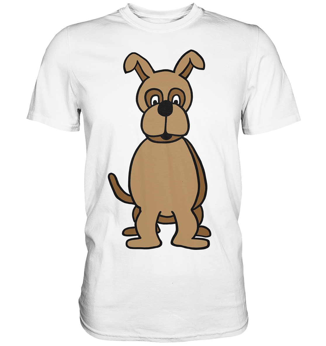 Brauner Hund - Unisex Premium Shirt