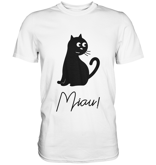 Miau. Schwarze Katze - Premium Shirt