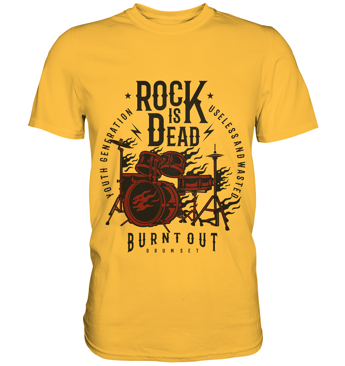 Rock is dead. Burnt out. Metal - Unisex-Premium Shirt