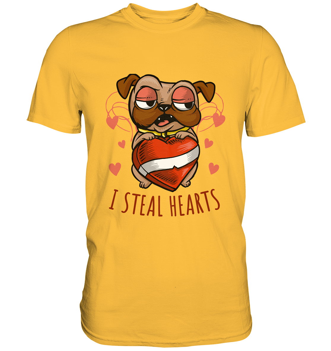 I steal hearts. Herzensbrecher Hund - Unisex Premium Shirt
