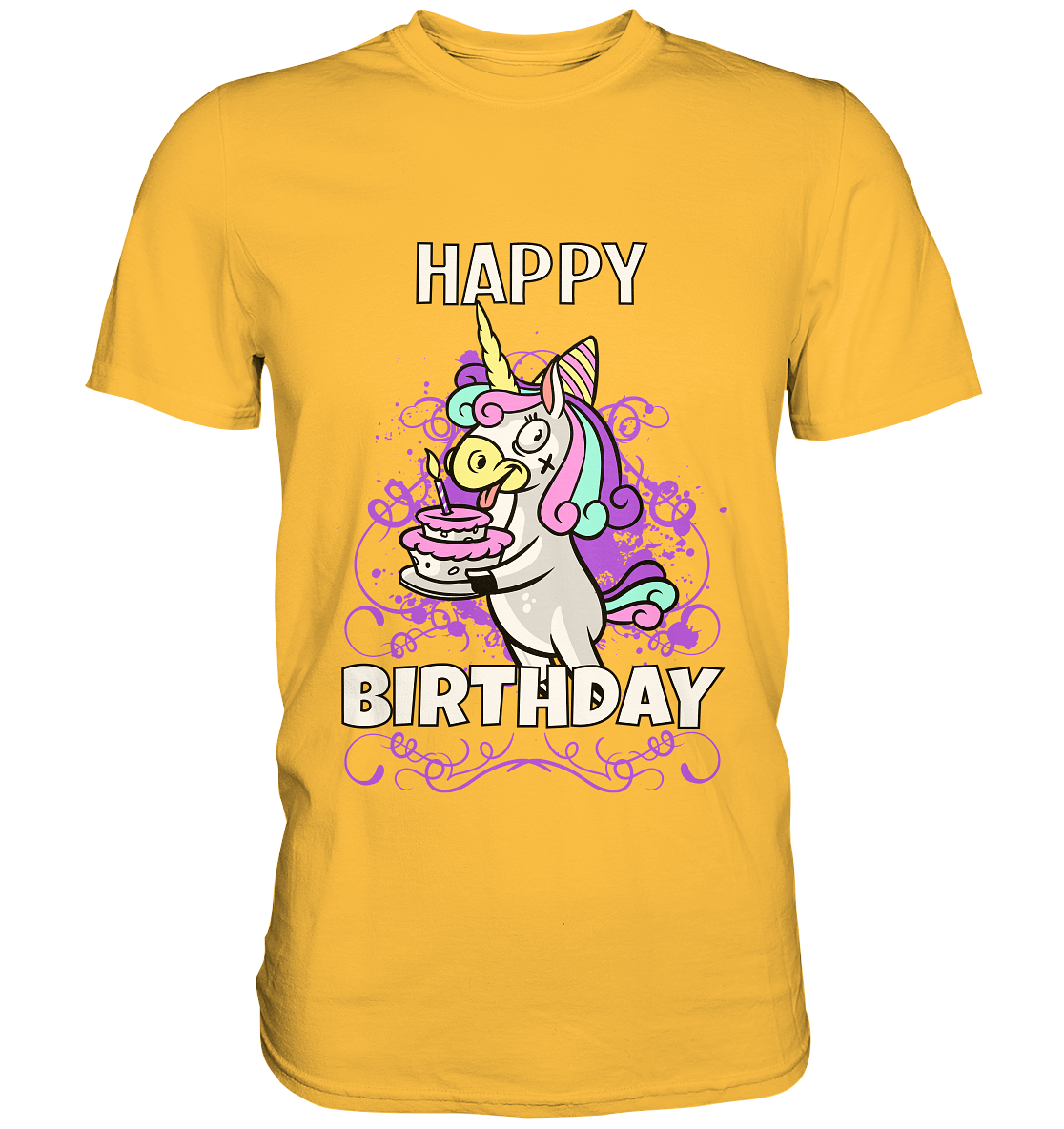 Happy Birthday. Einhorn. Geburtstag - Unisex Premium Shirt