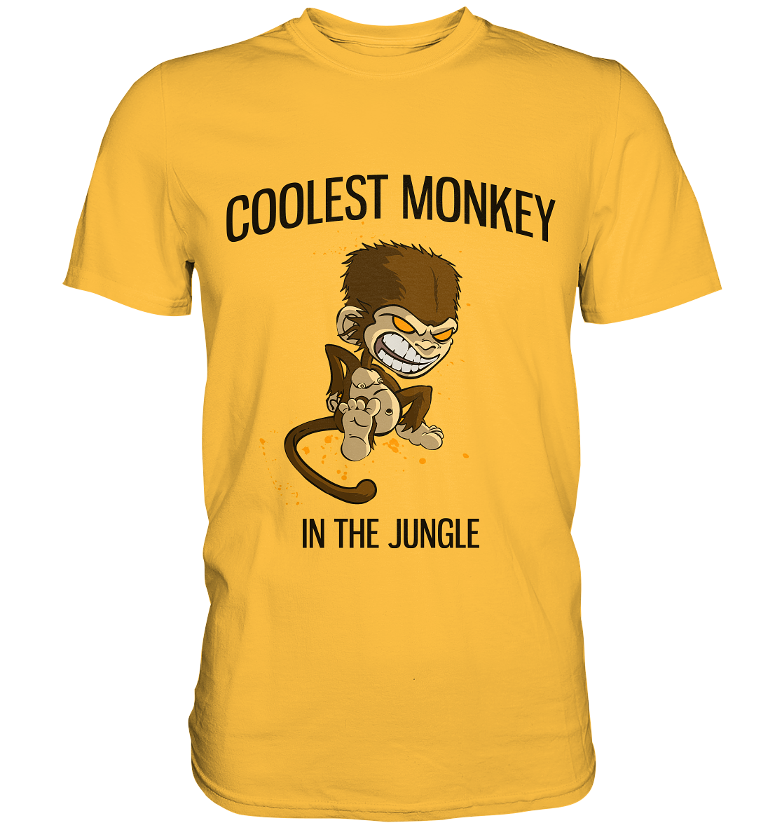 Coolest Monkey in the Jungle. Cooler Affe. Dschungel - Unisex -Premium Shirt