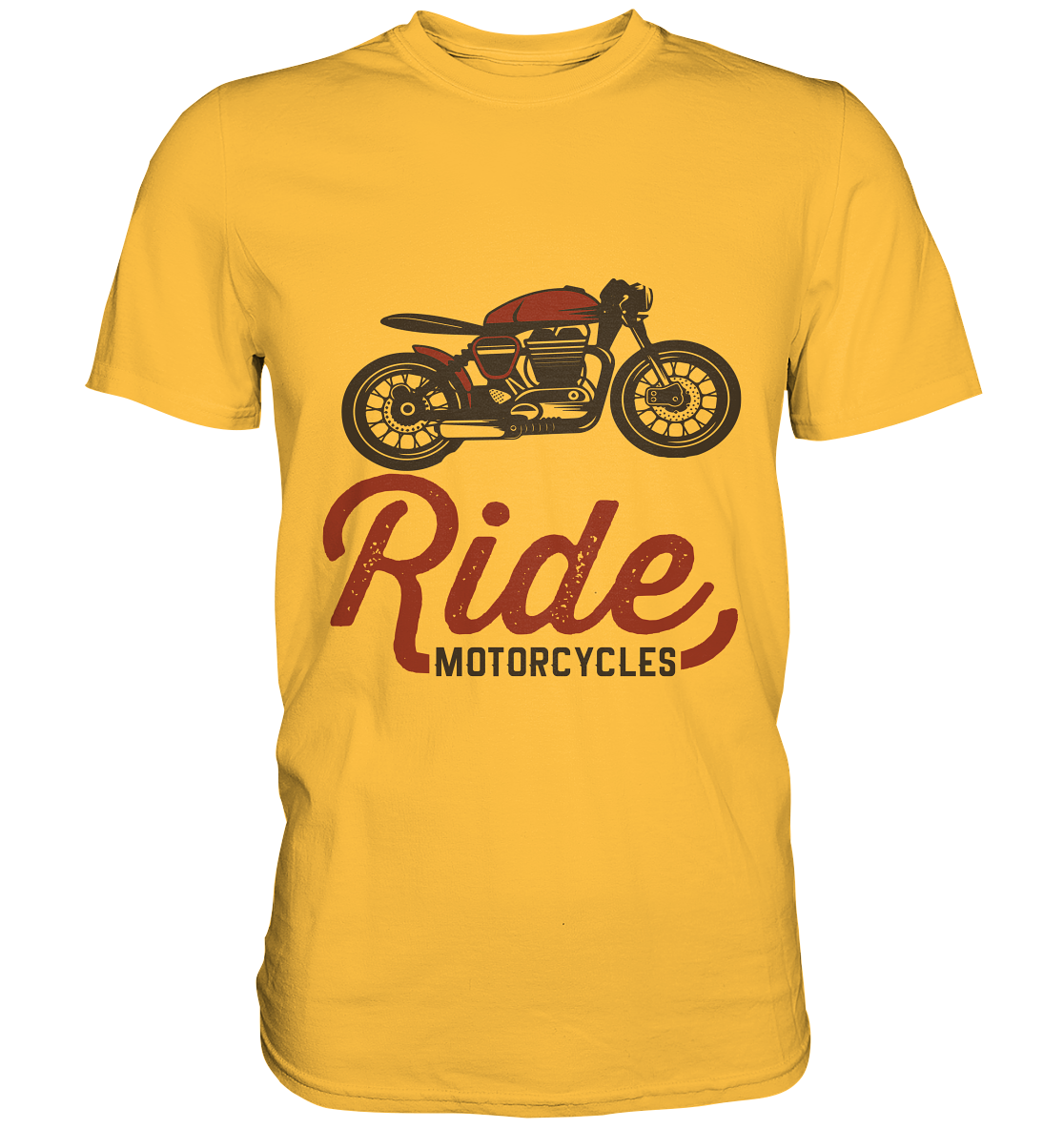 Ride Motorcycles. Vintage Biker - Unisex Premium Shirt